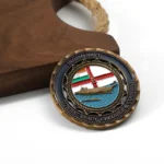 Indian Navy Custom Metallic Paint Challenge Coin
