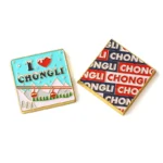 Magneti da frigo in metallo dipinti con l'alfabeto dei cartoni animati personalizzati