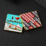 Magneti da frigo in metallo dipinti con l'alfabeto dei cartoni animati personalizzati