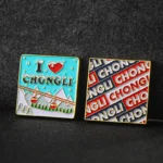 Magneti da frigo in metallo dipinti con l'alfabeto dei cartoni animati personalizzati