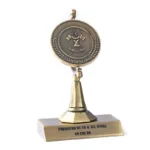 Metal zinc alloy rotatable trophy customization