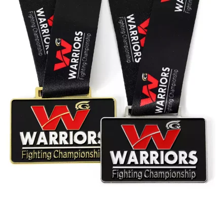 Boxing Battle Soft Enamel Square Medal