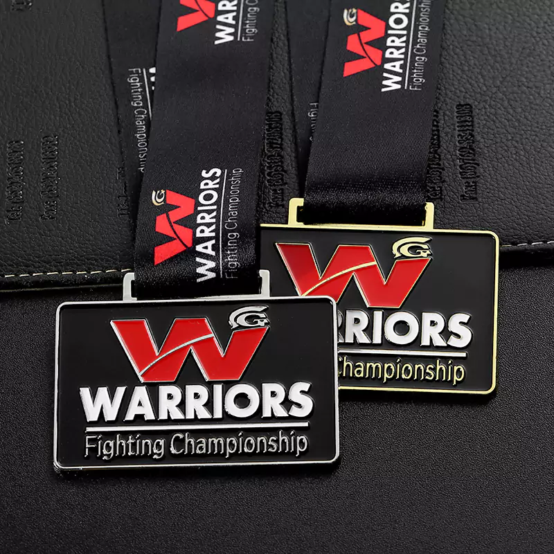 Boxing Battle Soft Enamel Square Medal