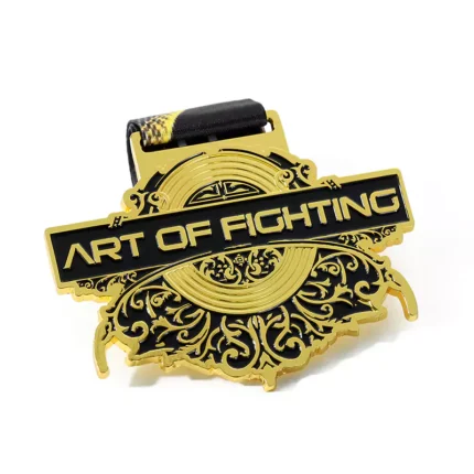 Black Enamel Imitation Gold Medal