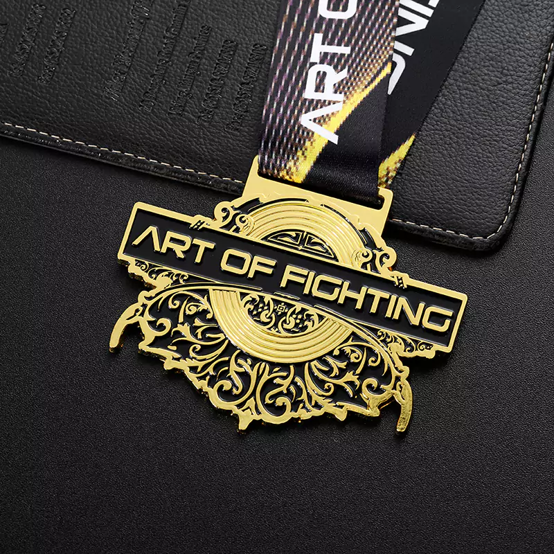 Black Enamel Imitation Gold Medal