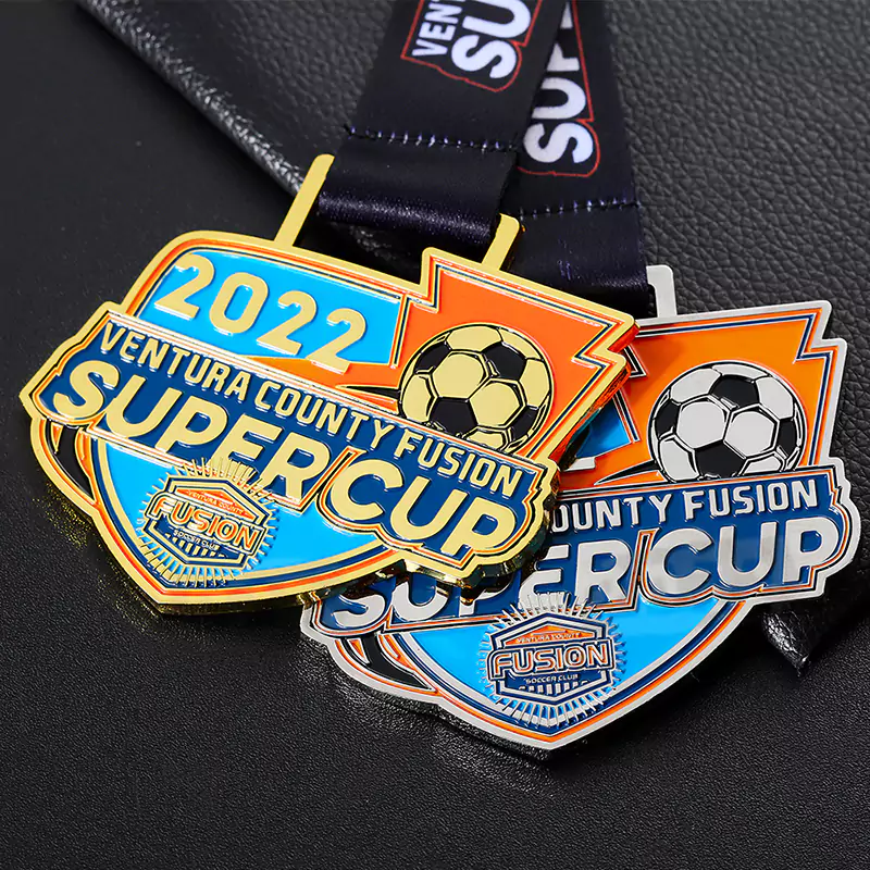 custom silver football medals for sale
