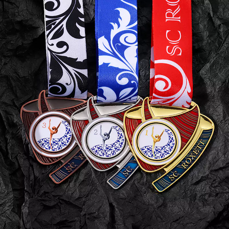 gold silver and bronze irish dancing medals