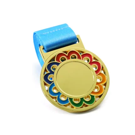 blank gold medallion