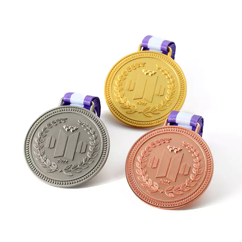 Gold Silber und Rose Ehrenmedaille