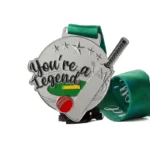 Médaille d'argent en émail souple pour un match de cricket