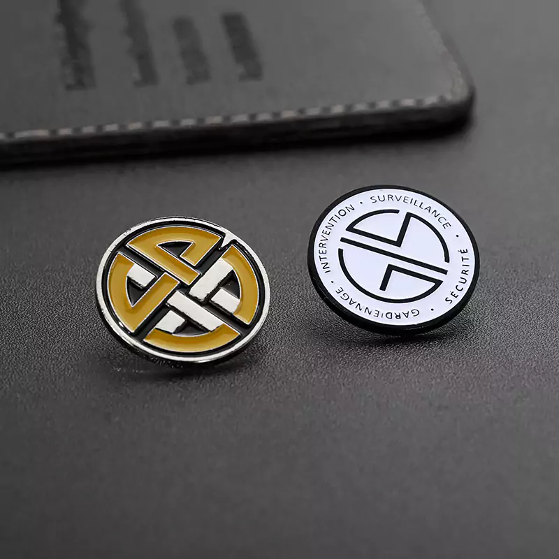 Spille da bavero a doppio colore con smalto morbido