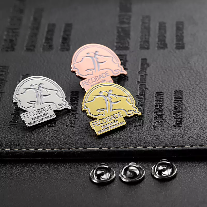 Emaille Gold Silber Rose Anstecknadeln