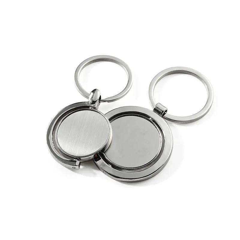 Versandfertig Full Frame Half Frame Blank Spinning Keychain