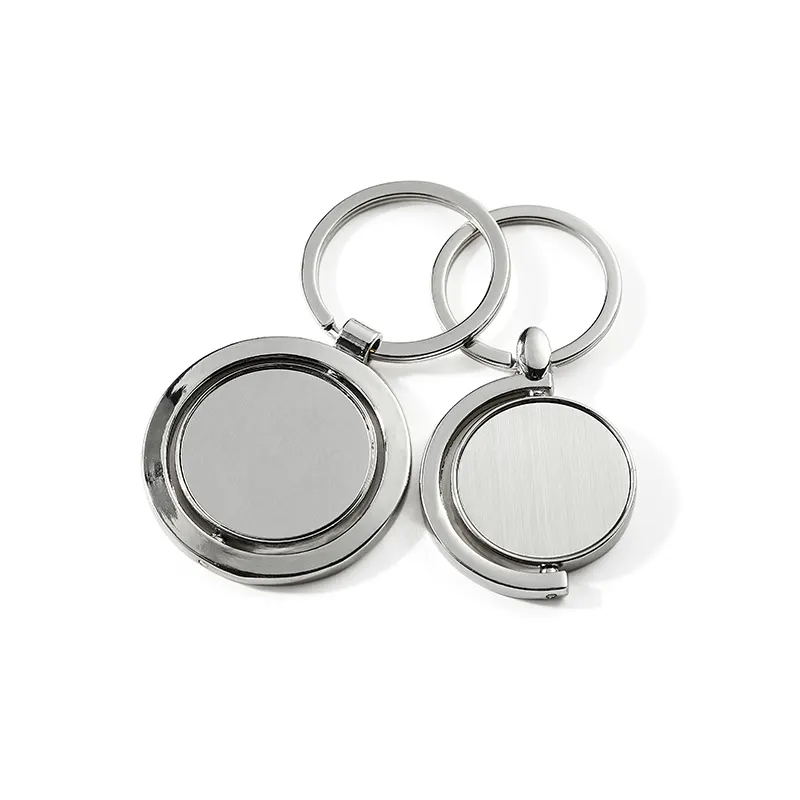 Versandfertig Full Frame Half Frame Blank Spinning Keychain