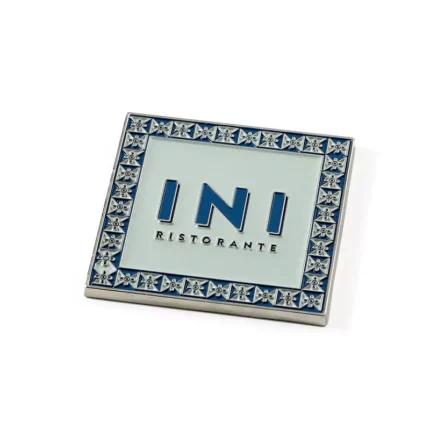 Text Logo Paint Square Lace Metal Fridge Magnet