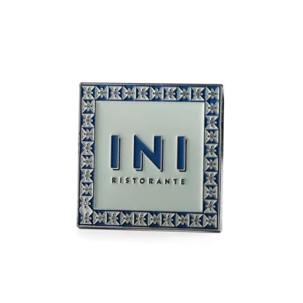 Text Logo Paint Square Lace Metal Fridge Magnet