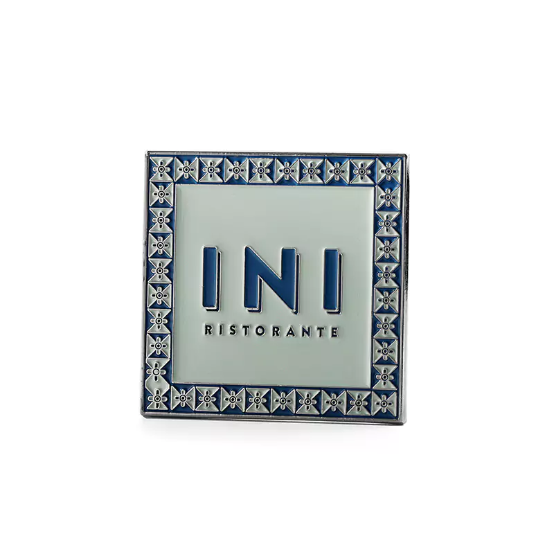 Text Logo Paint Square Lace Metal Fridge Magnet