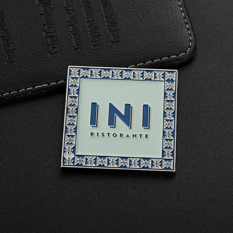 Text Logo Paint Square Lace Metal Fridge Magnet