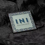 Text Logo Paint Square Lace Metal Fridge Magnet