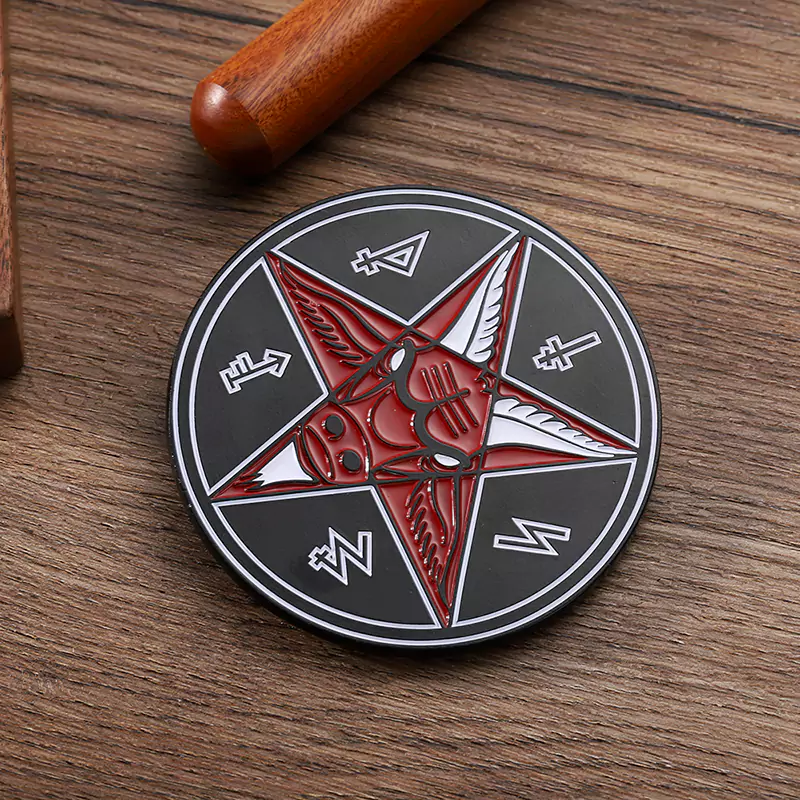 Bull Head Totem Element Circular Soft Enamel Belt Buckle