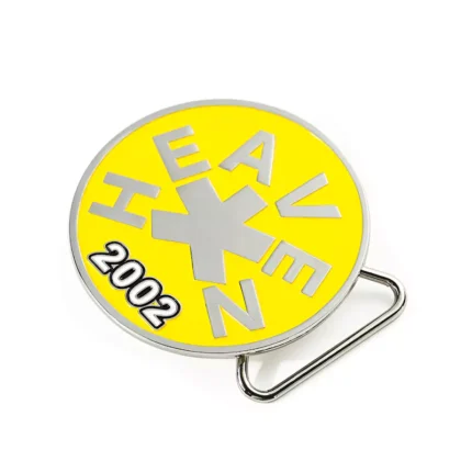 Soft Enamel Club Logo With Portrait Double Sided Circular Shape Belt Buckle