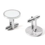 Magnete circolare vuoto d'argento per gemelli con scatola