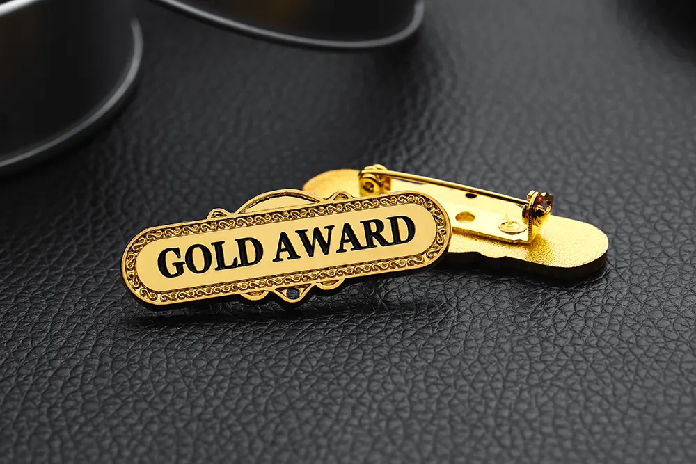 gold award lapel pin