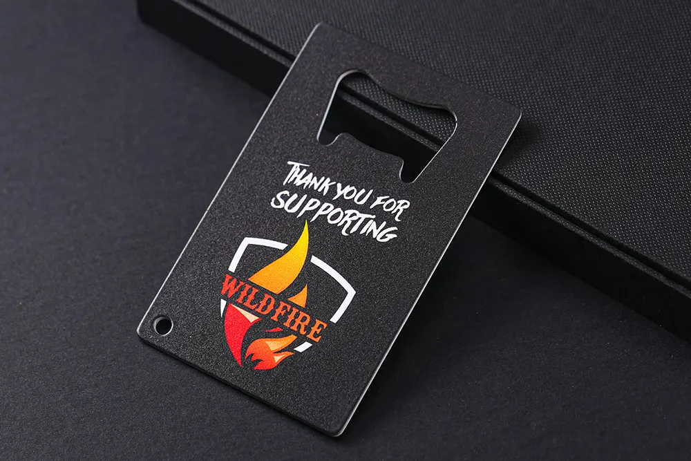 metal card bottle opener