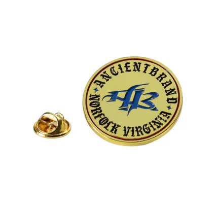 1907-3-HB Logo Gold Soft Enamel Circular Pin