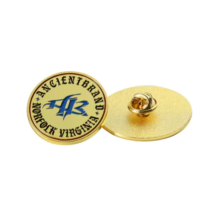 1907-4-HB Logo Gold Soft Enamel Circular Pin
