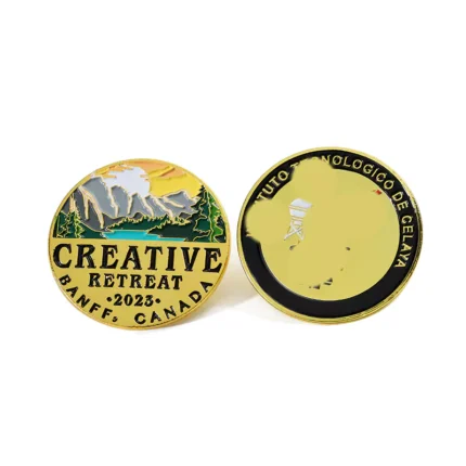 1921-3-Landscape Themed Circular Creation Soft Enamel Pins
