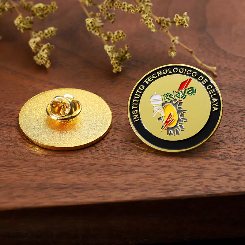 1921-6-Paesaggio a tema Creazione circolare Spille con smalto morbido