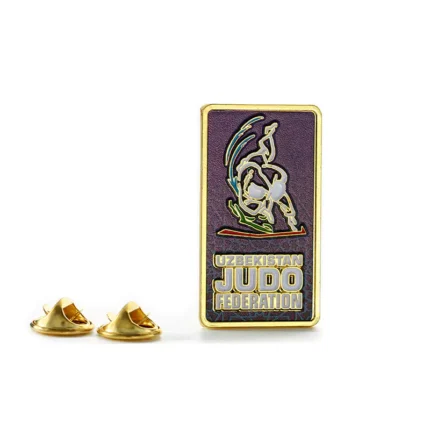 5601-1-Uzbekistan Taekwondo Alliance UV printed soft enamel square