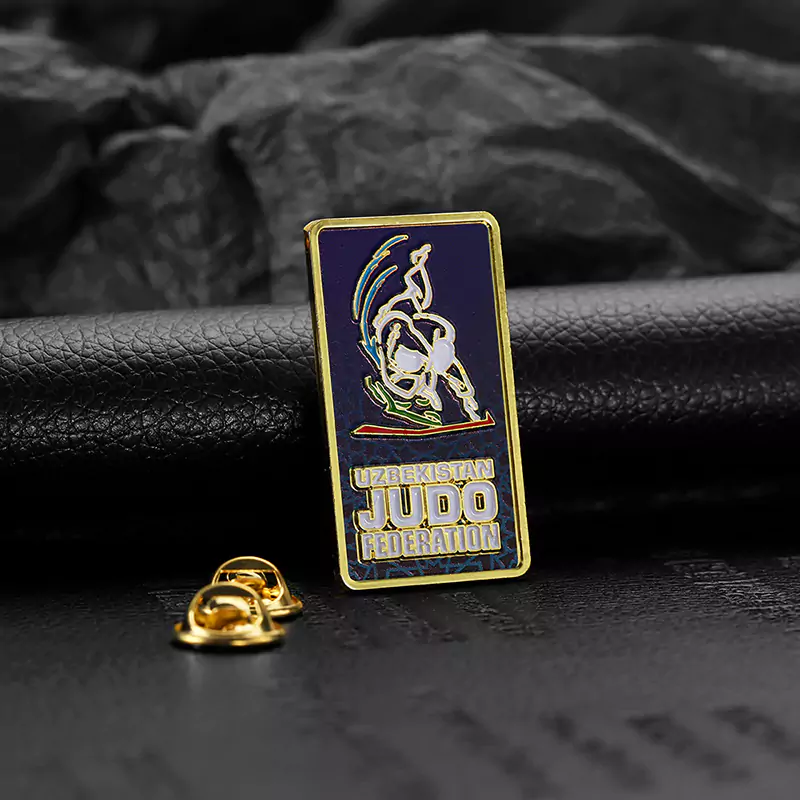 5601-8-Узбекистан Тхэквондо Альянс УФ печать мягкая эмаль квадрат