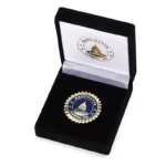 5701-2-Зажим с логотипом из твердой эмали с бархатной тканевой коробкой