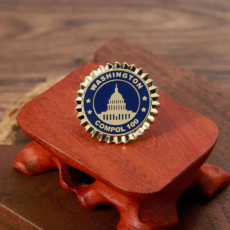 5701-8-Зажим с логотипом из твердой эмали с бархатной тканевой коробкой