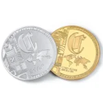 2601-4-Metal Hydraulic Dual Color Commemorative Coin