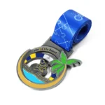 1085-3-Medalha Comemorativa de Bicicleta e Praia