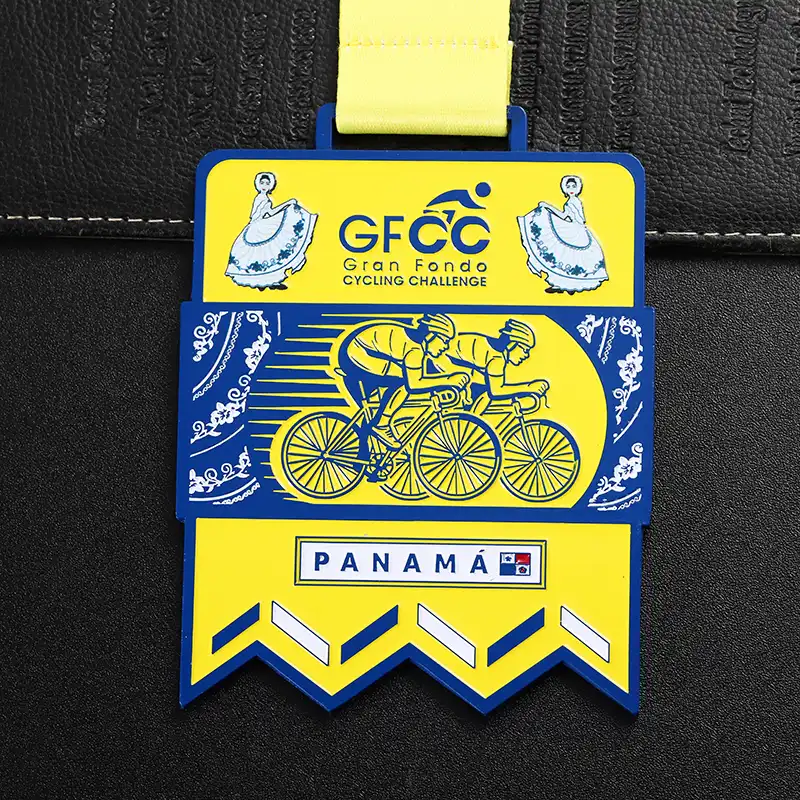 1086-6-Medalha comemorativa de ciclismo do GFCC do Panamá