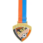 1185-2-Medalhas irregulares de futebol baratas com fita