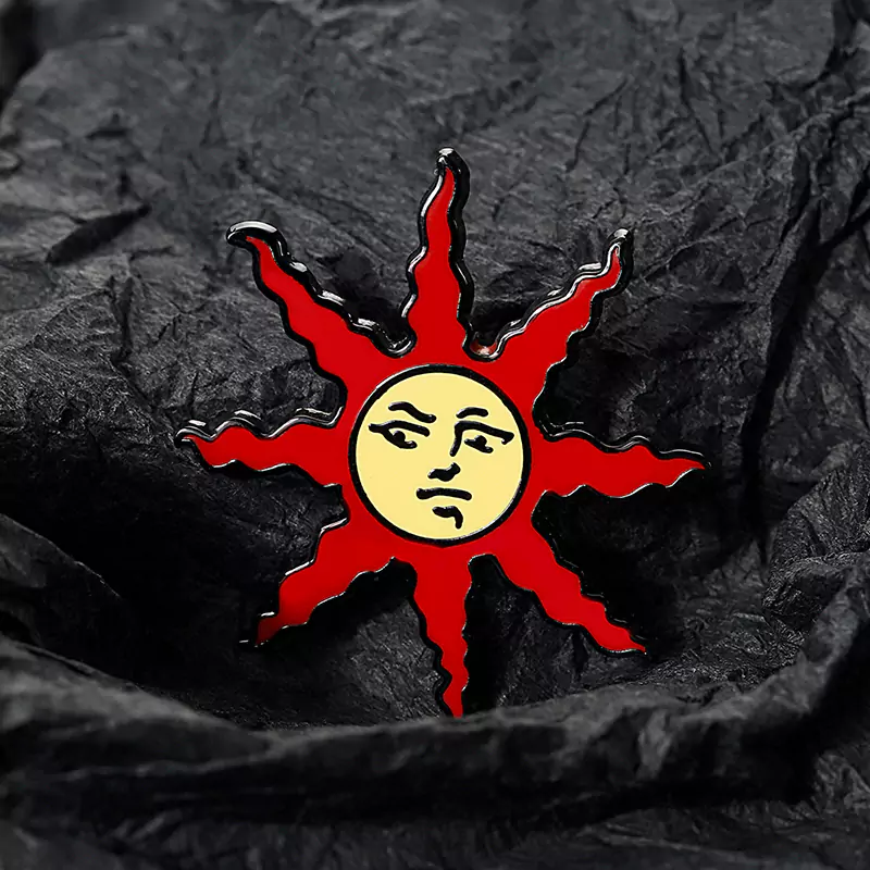 1507-1-Alien Sun Emaille Gummi Hutabzeichen (2)