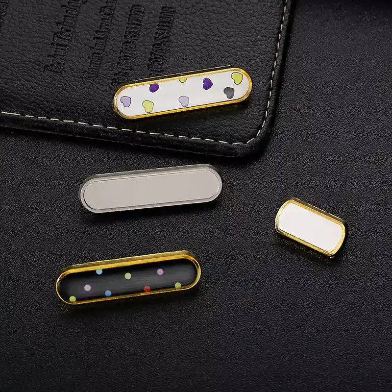 1566-8-Rechteckiger Metallstift aus Epoxidharz