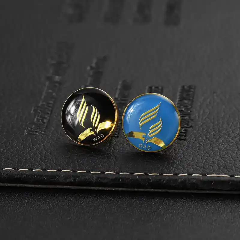 1567-7-Spille circolari in metallo personalizzate