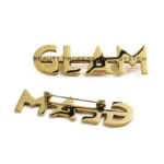 1569-1-Stainless Steel Cut Brooch Golden