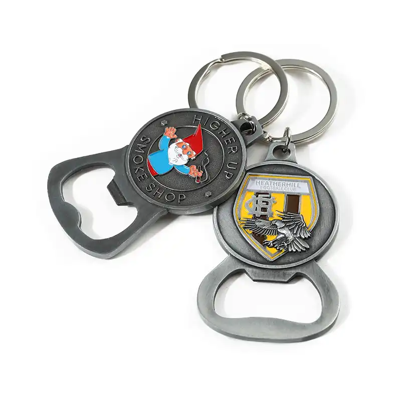 3406-2-Metal Custom Emaille-Flaschenöffner Schlüsselanhänger
