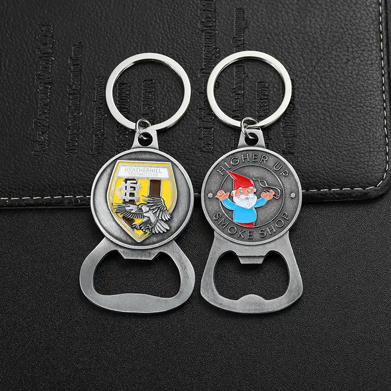 3406-5-Metal Custom Emaille-Flaschenöffner Schlüsselanhänger