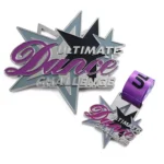 1989-1-Stern Umriss Emaille lila Medaille Metall