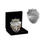 2504-4-Monnaie ancienne en argent avec logo d'éléphant en métal gaufré imprimée en 3D