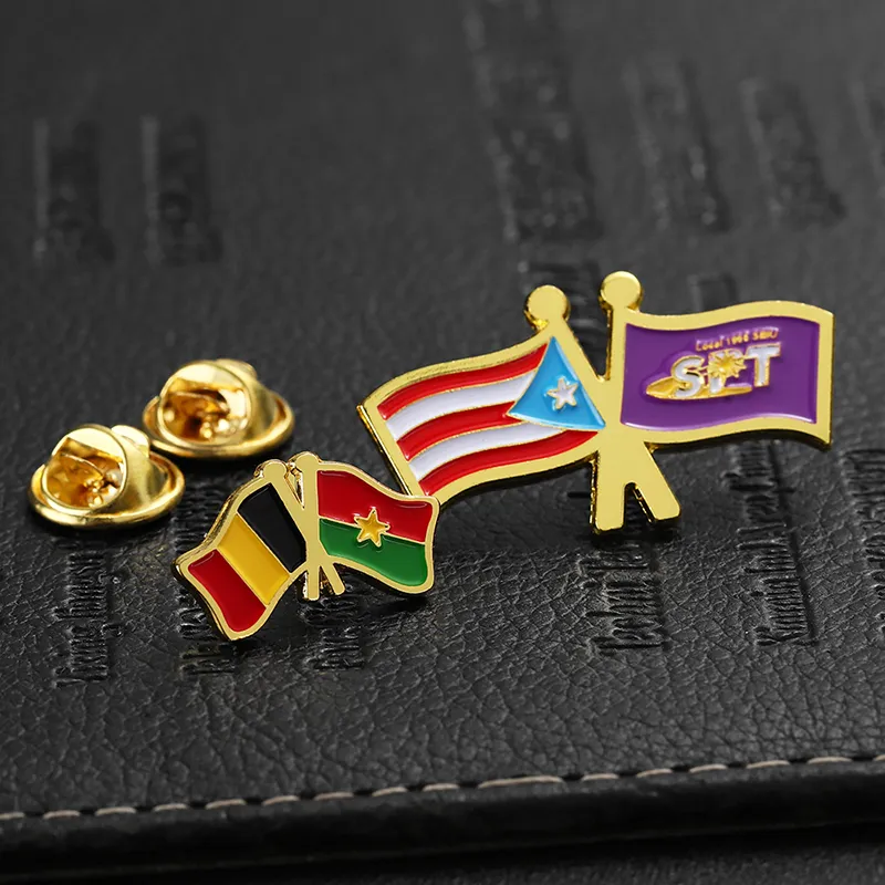 1645-8-比利时和布基纳法索国旗组合徽章