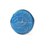 2509-3-Double sided blue glitter with droplet adhesive silver plating